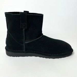 UGG Classic Unlined Mini Perf Boot Black Size 8